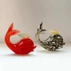Murano - sculptuur, Set di due Sculture di Pesce - 18 cm -, Antiek en Kunst