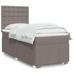 vidaXL Boxspring met matras stof taupe 90x190 cm, 90 cm, Eenpersoons, Verzenden, Nieuw