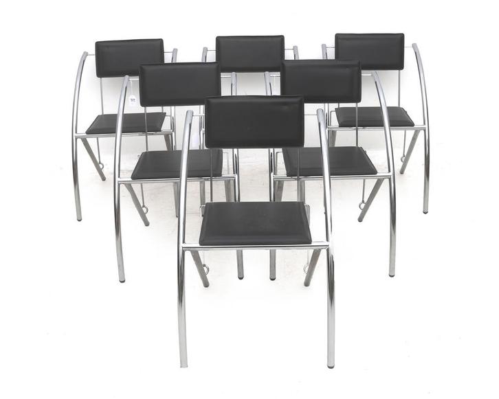 Zes buisframe stoelen, Europa, 20e eeuw, Huis en Inrichting, Stoelen, Gebruikt