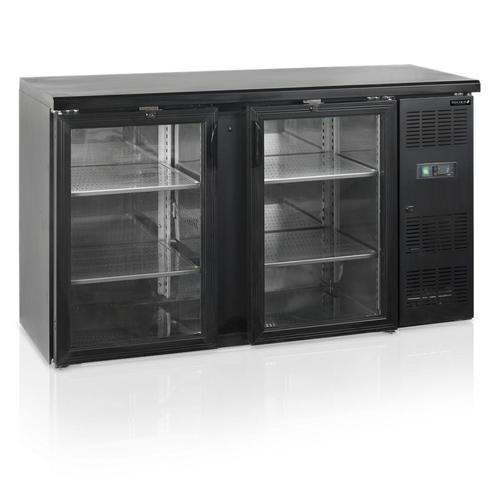 Barkoeling | Zwart | 2 Glazen deuren | 146,3 x 51,3 x 86 cm, Zakelijke goederen, Horeca | Keukenapparatuur, Verzenden