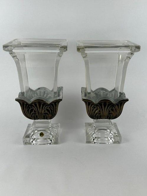 Balustervaas (2) - Een paar grote kristallen vazen -, Antiek en Kunst, Curiosa en Brocante