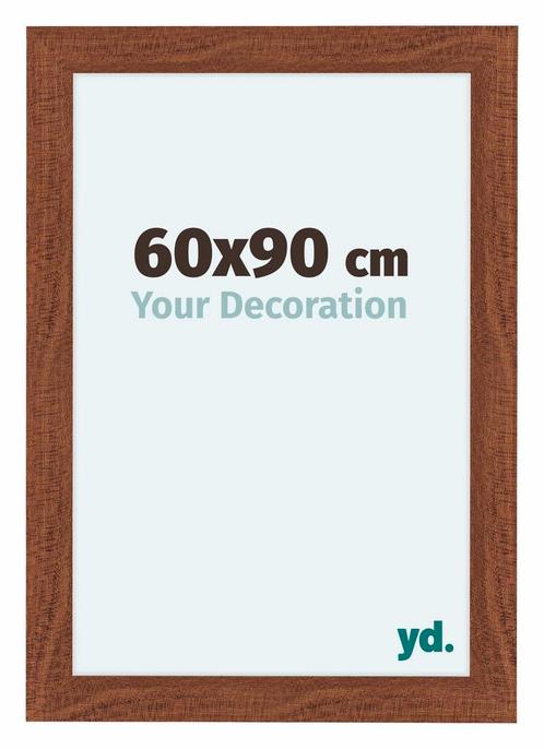 Fotolijst 60x90 cm - Walnoot - MDF - Como, Huis en Inrichting, Woonaccessoires | Lijsten, Nieuw, Verzenden
