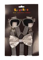 Partyset Zilveren accessoires 3-delig, Ophalen of Verzenden, Nieuw