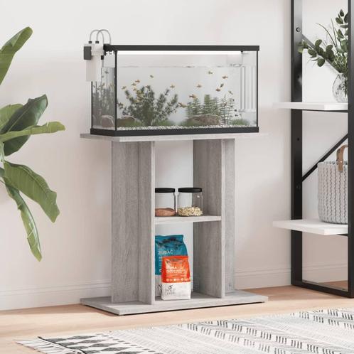 vidaXL Aquariumstandaard 60x30x60 cm bewerkt hout grijs, Dieren en Toebehoren, Overige Dieren-accessoires, Nieuw, Verzenden