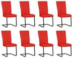 Leren Eetkamerstoelen Dare Rood Rode Keukenstoel, Nieuw, Vijf, Zes of meer stoelen, Leer, Ophalen of Verzenden