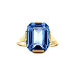 Ring met blauwe spinel 12 krt, Ophalen of Verzenden, Nieuw