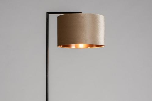 Rietveld Vloerlampen - Zwart, Taupe, Roodkoper - Stof, Metaa, Huis en Inrichting, Lampen | Vloerlampen, Verzenden