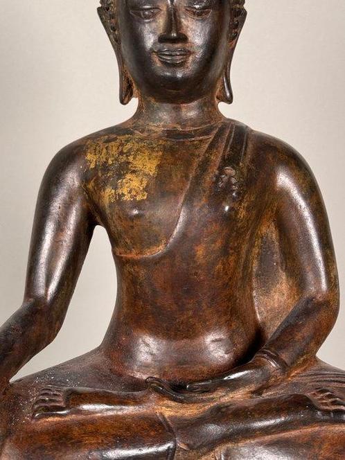 Figuur - Fine bronze buddha - Gepatineerd brons - Thailand, Antiek en Kunst, Antiek | Overige Antiek