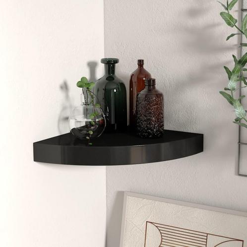 vidaXL Hoekschap zwevend 25x25x3,8 cm MDF zwart, Huis en Inrichting, Woonaccessoires | Wandplanken en Boekenplanken, Nieuw, Verzenden