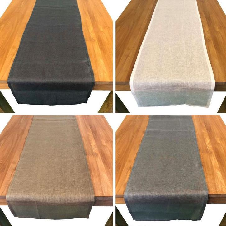 Tafelloper Linopur - div.kleuren / afmetingen - 100% linnen, Huis en Inrichting, Tafelkleden, Binnen, Rechthoek, Nieuw, Ophalen of Verzenden