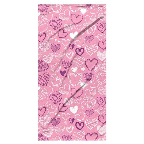 Strandlaken Summer Hearts 75x150 cm, Huis en Inrichting, Badkamer | Badtextiel en Accessoires, Groen, Nieuw, Verzenden