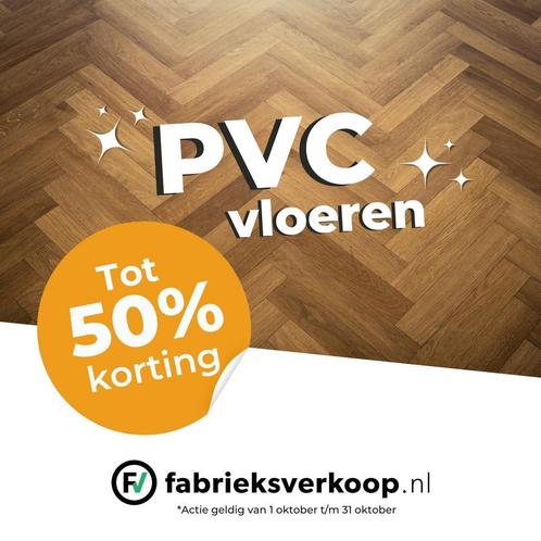 PVC Vloeren tot 50% Korting - Oktober Woonmaand, Huis en Inrichting, Stoffering | Vloerbedekking, Overige typen, Wit, Crème, Beige