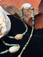 Oud-Egyptisch Faience, Speksteen, Steen Oudegyptische, Sieraden, Tassen en Uiterlijk, Antieke sieraden