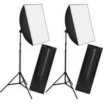 Set van 2 studiolampen met softbox, statief en tas - zwart, Audio, Tv en Foto, Fotografie | Fotostudio en Toebehoren, Verzenden