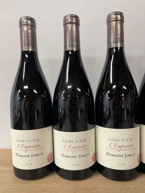 Domaine Joblot: 1er Cru LEmpreinte 2018 x4 & Givry Pied de, Verzamelen, Wijnen