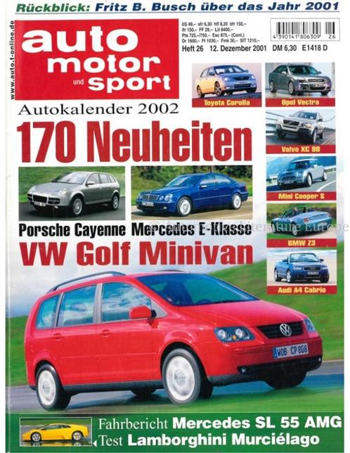 2001 AUTO MOTOR UND SPORT 26 DUITS, Boeken, Auto's | Folders en Tijdschriften