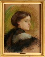 Giulio Aristide Sartorio (1860–1932) - Ritratto di donna, Antiek en Kunst, Kunst | Schilderijen | Klassiek