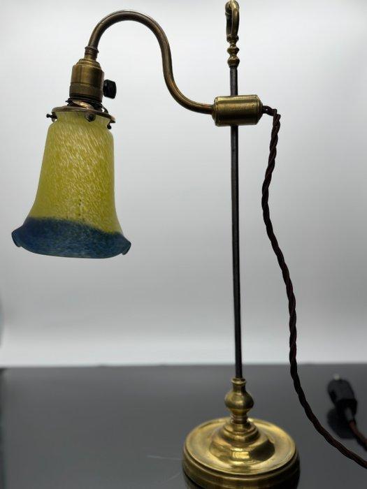 Bureaulamp - Koper, Glas - Lampe type Schneider, Antiek en Kunst, Curiosa en Brocante
