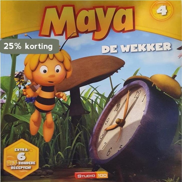 Maya de Bij - Boek - De Wekker + 6 BIJ-Zondere Recepten, Boeken, Overige Boeken, Zo goed als nieuw, Verzenden