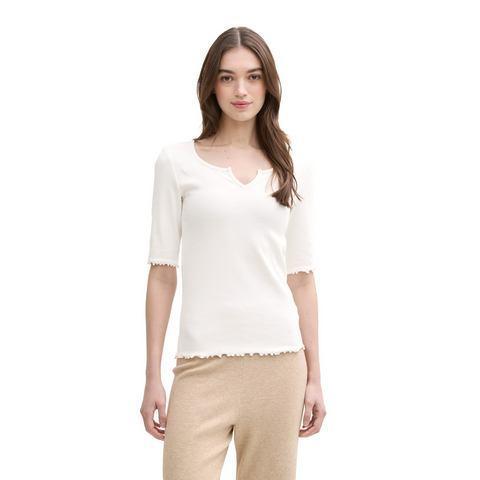 Tom Tailor Denim T-shirt met ribstructuur, Kleding | Dames, T-shirts, Nieuw, Verzenden