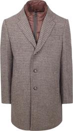 Suitable Coat Wol Pepita Beige Camel maat 48 Heren, Kleding | Heren, Bruin, Nieuw, Suitable, Verzenden