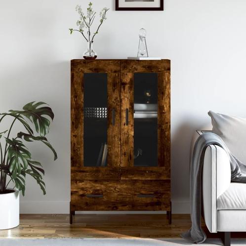 vidaXL buffetkast 69,5x31x115 cm bewerkt hout gerookt, Huis en Inrichting, Kasten | Buffetkasten, 25 tot 50 cm, Nieuw, Overige houtsoorten
