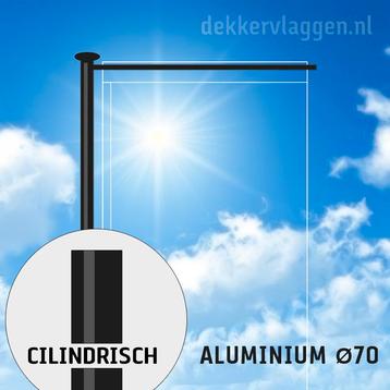 Aluminium baniermast met roterende uithouder 6 of 7 meter Ø beschikbaar voor biedingen