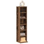 vidaXL Cd-kast 21x20x88 cm bewerkt hout oud houtkleurig, Huis en Inrichting, Woonaccessoires | Cd- en Dvd-rekken, Verzenden, Nieuw