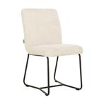 *WOONWINKEL* Must Living Zola Eetkamerstoel Naturel Stof, Verzenden, Nieuw, Wit, Stof