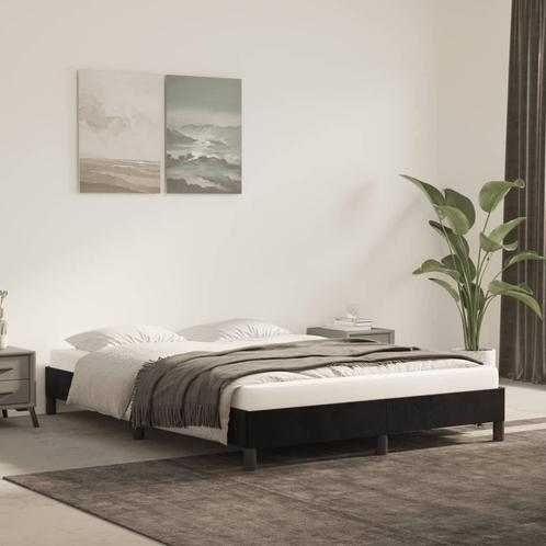 Bedframe Zwart Fluweel 140x200 - Retourdeal, Luxe & Betaa..., Huis en Inrichting, Slaapkamer | Bedden, 140 cm, 200 cm, Zwart, Nieuw