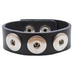 Fako Bijoux® - Armband Voor Click Buttons - Leder Trio -, Sieraden, Tassen en Uiterlijk, Verzenden, Nieuw