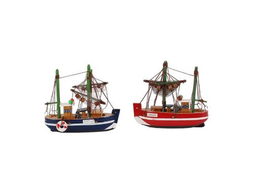 Maritiem zeilboot 10 cm. blauw groter zeilbootje 16x4.5x16, Hobby en Vrije tijd, Knutselen, Nieuw, Ophalen of Verzenden