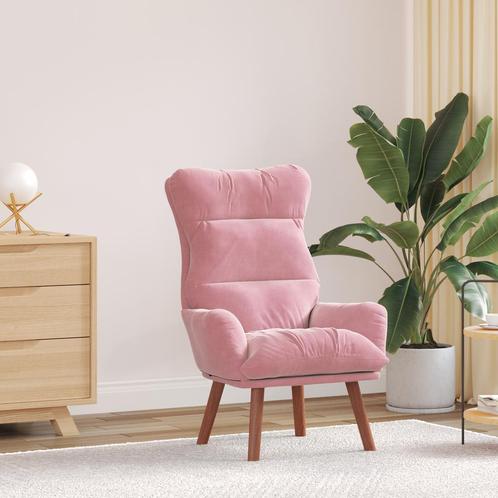 vidaXL Ligbed Roze Velvet, Huis en Inrichting, Fauteuils, Nieuw, Verzenden