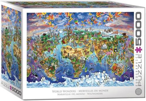World Wonders Puzzel (5000 stukjes) | Eurographics - Puzzels, Hobby en Vrije tijd, Denksport en Puzzels, Nieuw, Verzenden