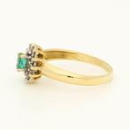 Ring - 18 karaat Geel goud Smaragd - Diamant, Nieuw