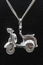 Zilveren Scooter groot hanger en/of bedel, Verzenden, Nieuw