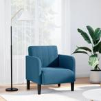 vidaXL Fauteuil met armleuningen Blauw 54 cm Fluweel, Verzenden, Nieuw