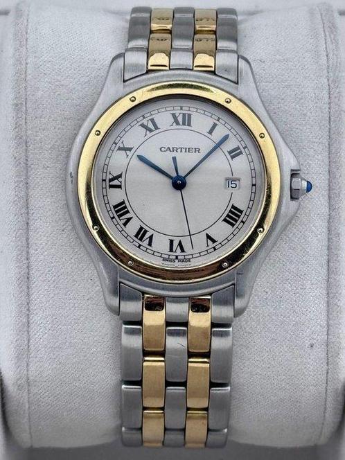 Cartier - Cougar Gold Bezel Two Row Gold - 118000R - Unisex, Sieraden, Tassen en Uiterlijk, Horloges | Heren