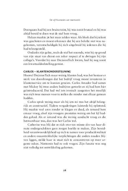 De vijf frustraties van teamwork 9789047001966, Boeken, Studieboeken en Cursussen, Zo goed als nieuw, Verzenden