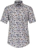 Gebloemd Casa Moda Linnen Overhemd Korte Mouw 934044800-100, Kleding | Heren, Overhemden, Nieuw, Blauw, Verzenden