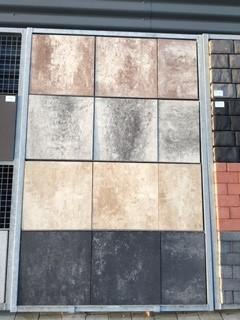 Tuintegel Black of Black/Grey 60x60x4cm € 19,95/m2, Tuin en Terras, Tegels en Klinkers, 10 m² of meer, Nieuw, Beton, Terrastegels