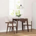 vidaXL Eetkamerstoelen met kussens 2 stuks bruin massief, Huis en Inrichting, Stoelen, Verzenden, Nieuw, Bruin
