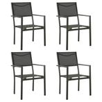 Tuinstoelen Set - Zwart/Antraciet | Tweedekansje, Tuin en Terras, Tuinstoelen, Ophalen of Verzenden, Nieuw, Textileen