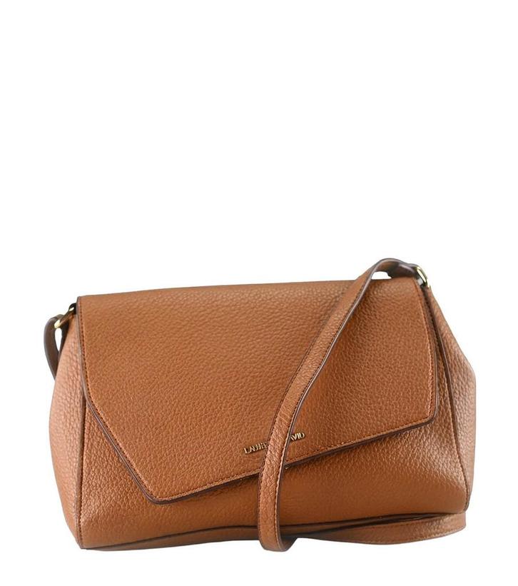 Laurent David Schoudertas in maat standaard Cognac, Sieraden, Tassen en Uiterlijk, Tassen | Damestassen, Zo goed als nieuw, Verzenden