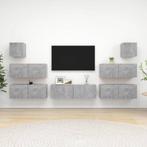 vidaXL 7-delige Tv-meubelset bewerkt hout betongrijs, Huis en Inrichting, Verzenden, Nieuw, Overige houtsoorten