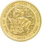 Gouden Tudor Beast Yale of Beaufort 1/4 oz 2023, Goud, Losse munt, Verzenden