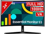 Samsung - Full HD  Monitor - 24 inch, HDMI, 3 tot 5 ms, Verzenden, Curved