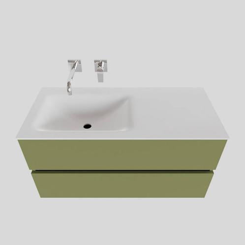 Badkamermeubel Solid Surface BWS Oslo 100x46 cm Links Mat, Doe-het-zelf en Verbouw, Sanitair, Bad, Nieuw, Ophalen of Verzenden