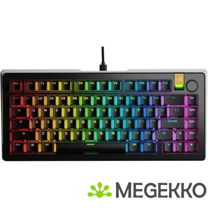 Glorious GMMK 3 PRO Hall Effect 75% Prebuilt Bedraad Zwart, Computers en Software, Toetsenborden, Nieuw, Verzenden