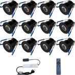 LED Veranda Spot Complete Set - Velvalux - 12 Stuks - 3W -, Metaal of Aluminium, Nieuw, Ophalen of Verzenden, Led